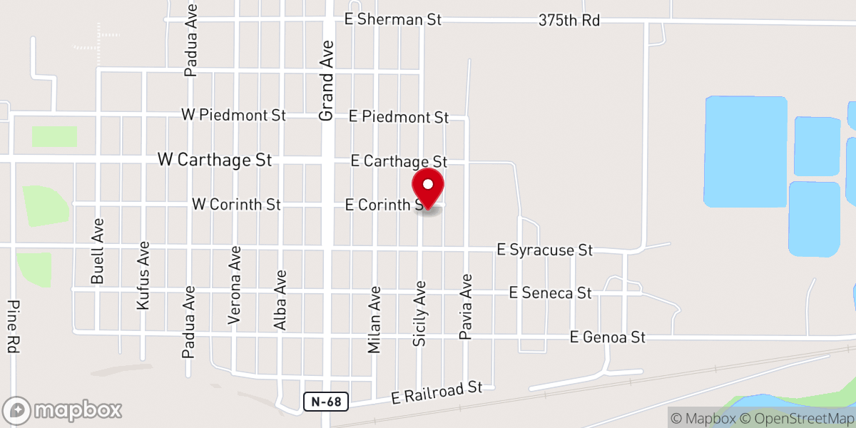 Map showing location of Our Lady of Lourdes Catholic Church