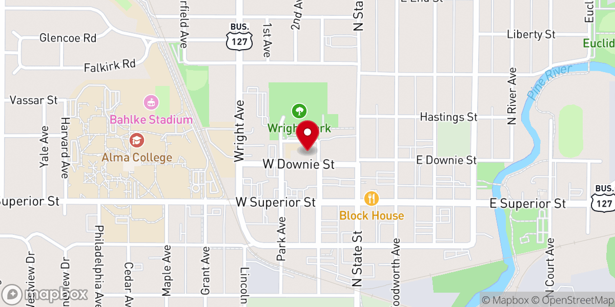 Map showing location of Church of Saint Mary