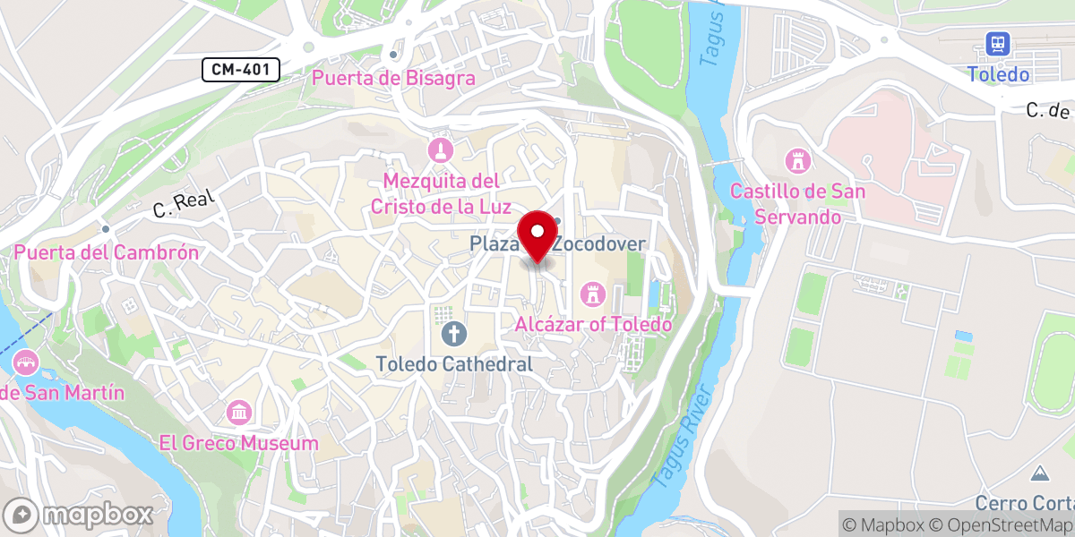 Map showing location of Iglesia de La Magdalena