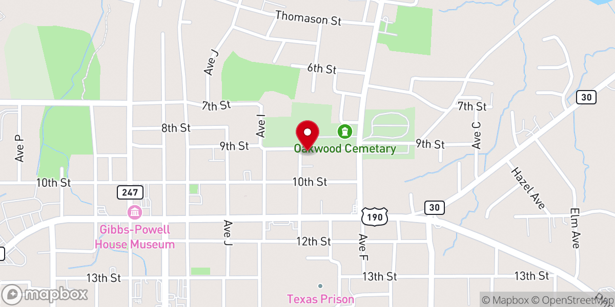 Map showing location of North Side Church of Christ