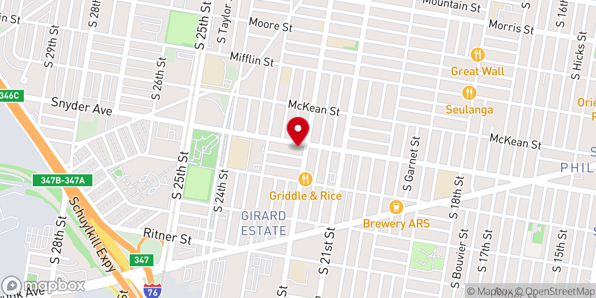 Map showing location of Iglesia Adulam Pentecostal