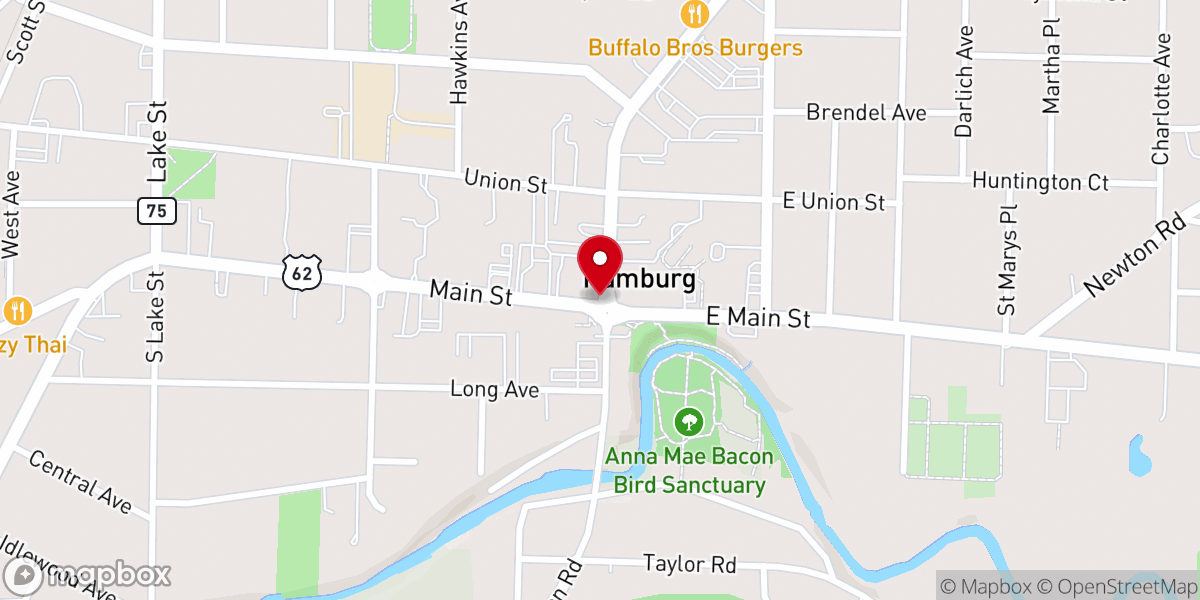 Map showing location of Saint Marys School by the lake