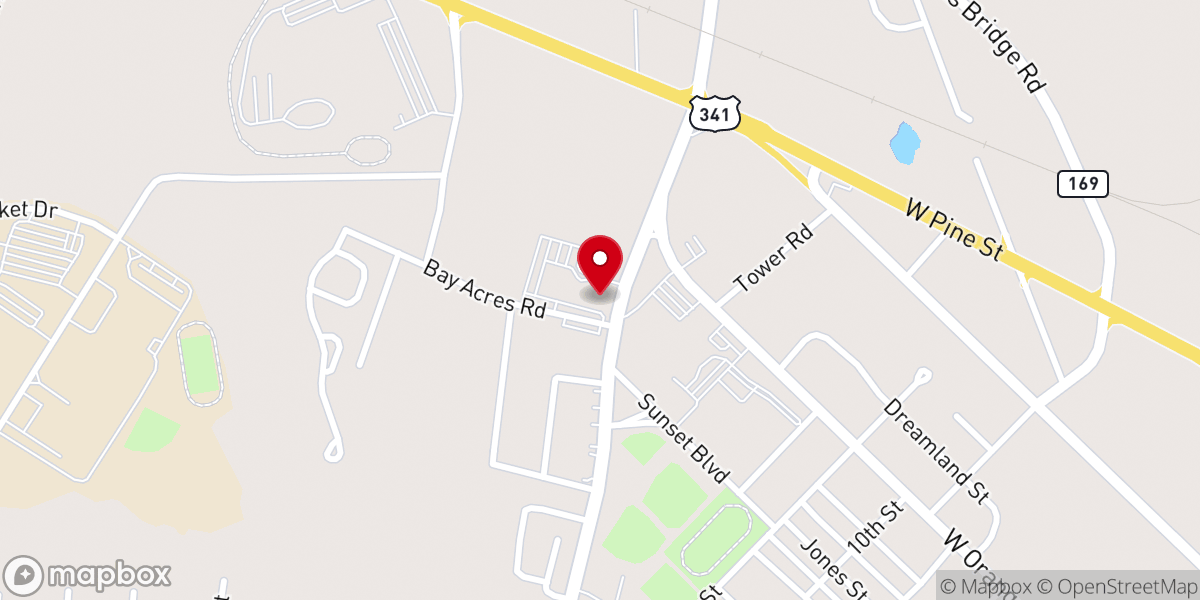Map showing location of Old River Road Apostolic House of Prayer