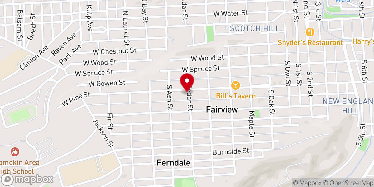 Map showing location of Salem United Church of Christ