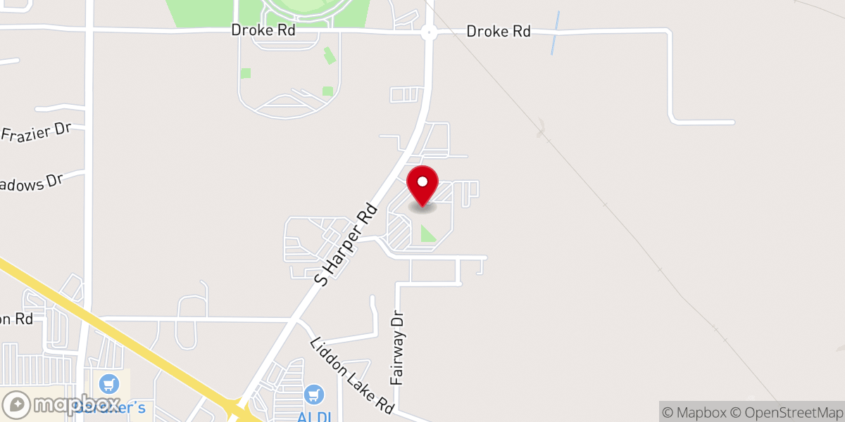 Map showing location of Oakland Baptist Church