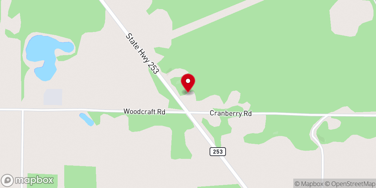 Map showing location of Northwoods Baptist Church