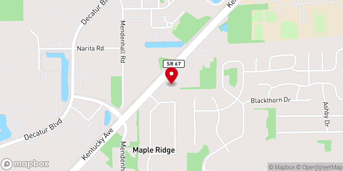 Map showing location of Pleasant Heights Baptist Church