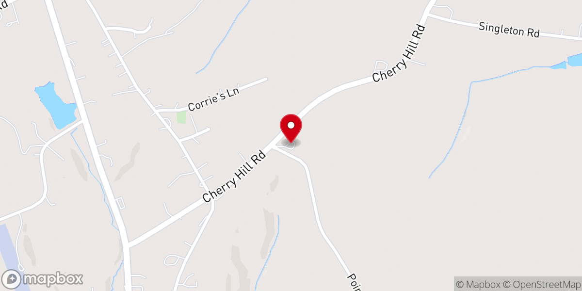 Map showing location of Cherryhill Church