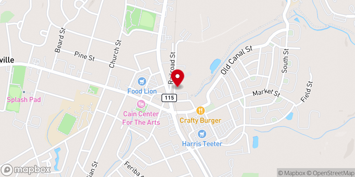 Map showing location of Cornelius Church