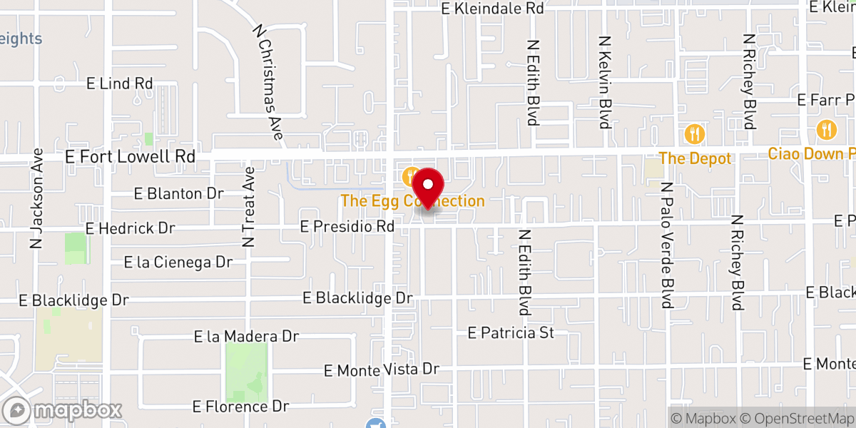 Map showing location of St. Frances Cabrini