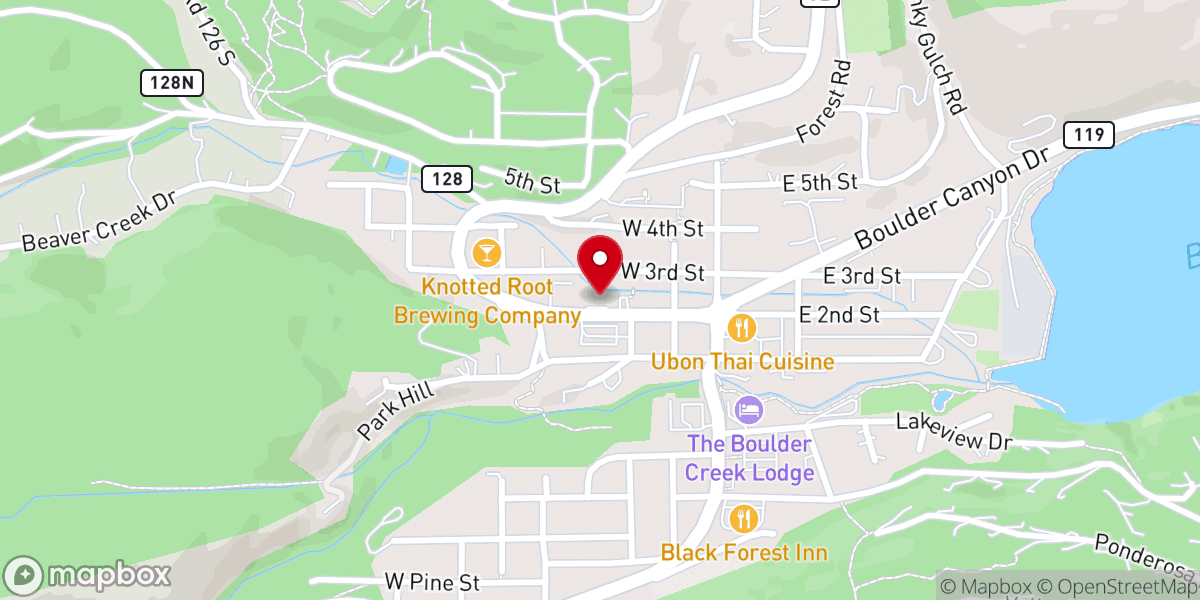 Map showing location of Calvary Chapel Nederland