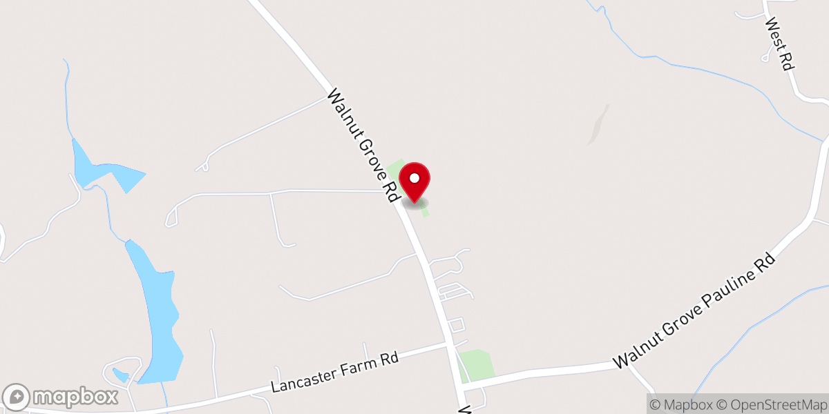 Map showing location of Walnut Grove United Methodist Church