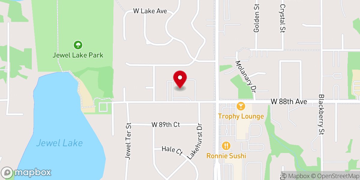 Map showing location of Church of the Nazarene