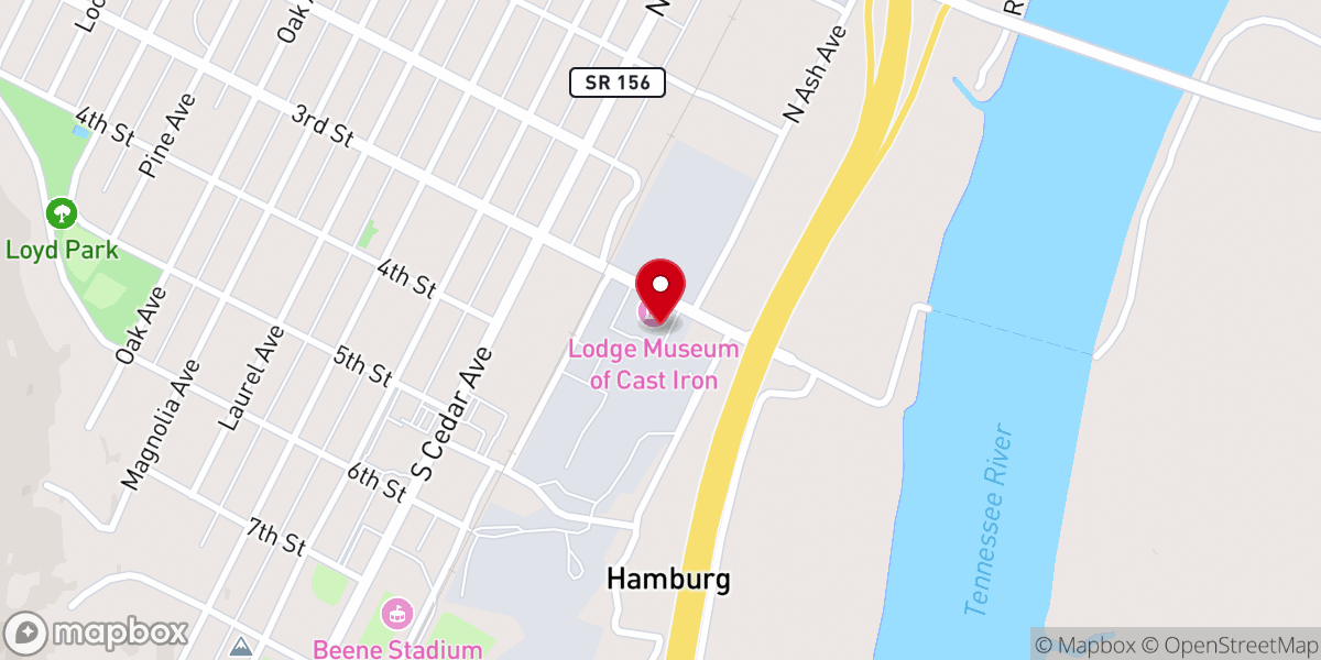 Map showing location of Lodge Museum of Cast Iron