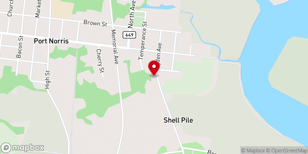 Map showing location of John Wesley United Methodist