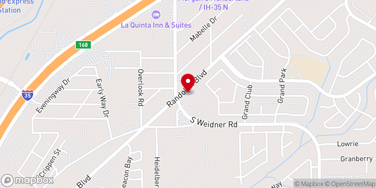 Map showing location of Abundant Life Church
