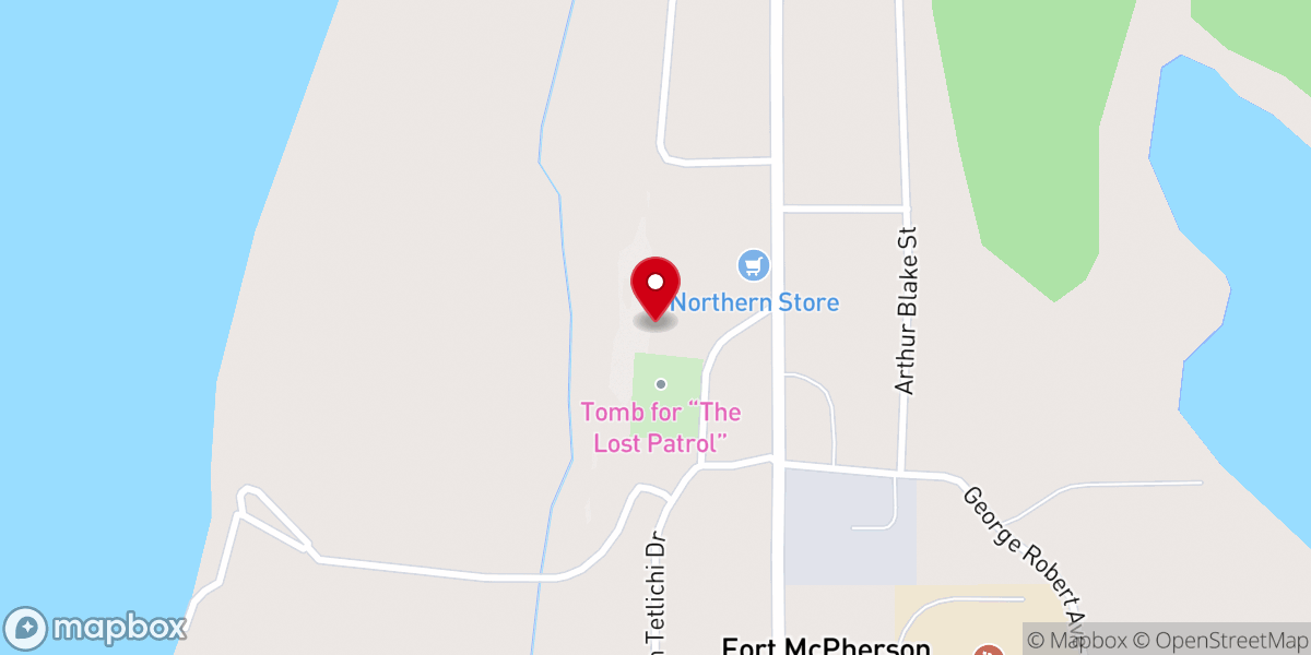 Map showing location of St. Matthew's Anglican Church