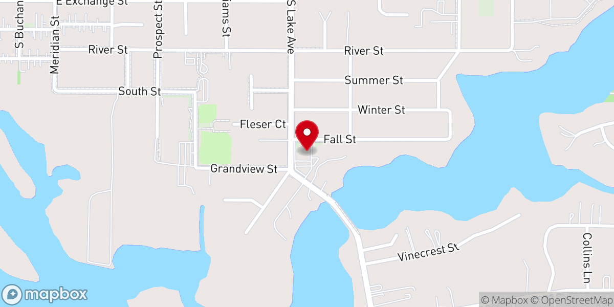 Map showing location of Spring Lake Christian Reformed