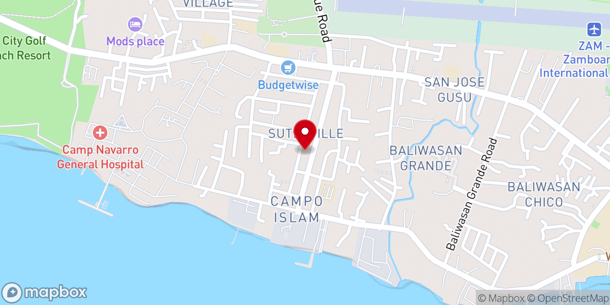 Map showing location of Fellowship Baptist Church