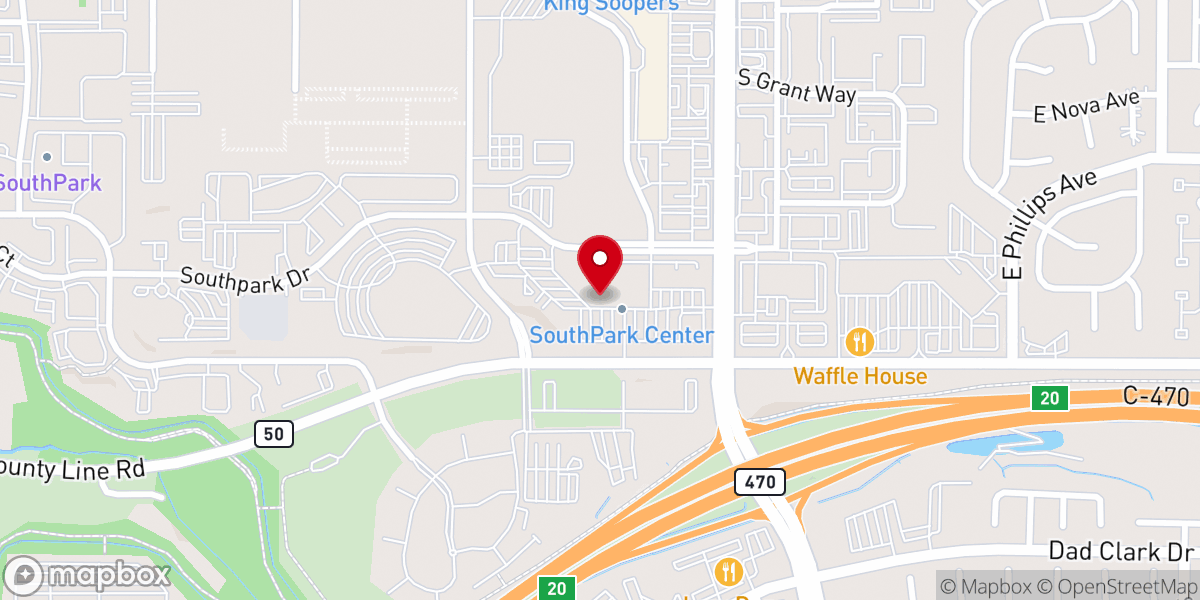 Map showing location of Mile High Calvary
