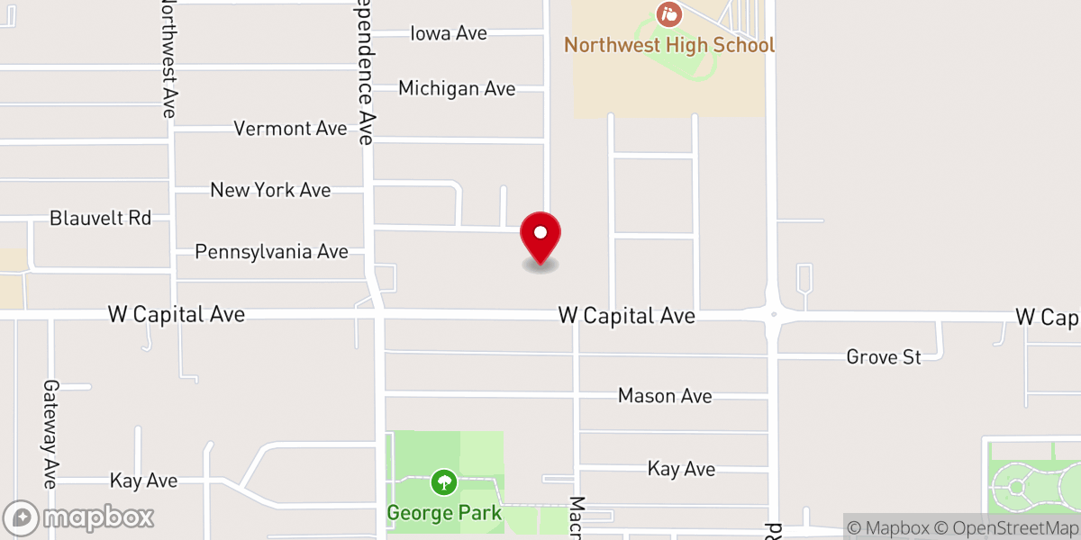 Map showing location of Berean Bible Church