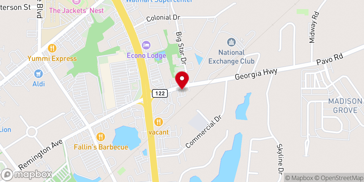 Map showing location of Greater Love Baptist Church of Thomasville, GA
