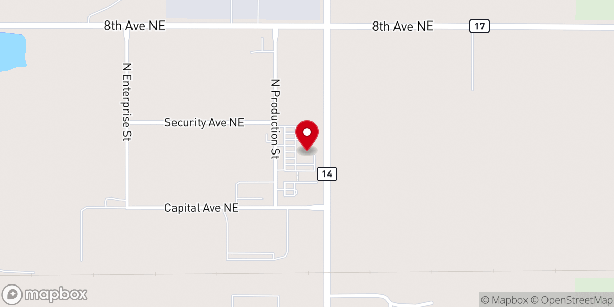 Map showing location of Freedom Church Assemblies of God