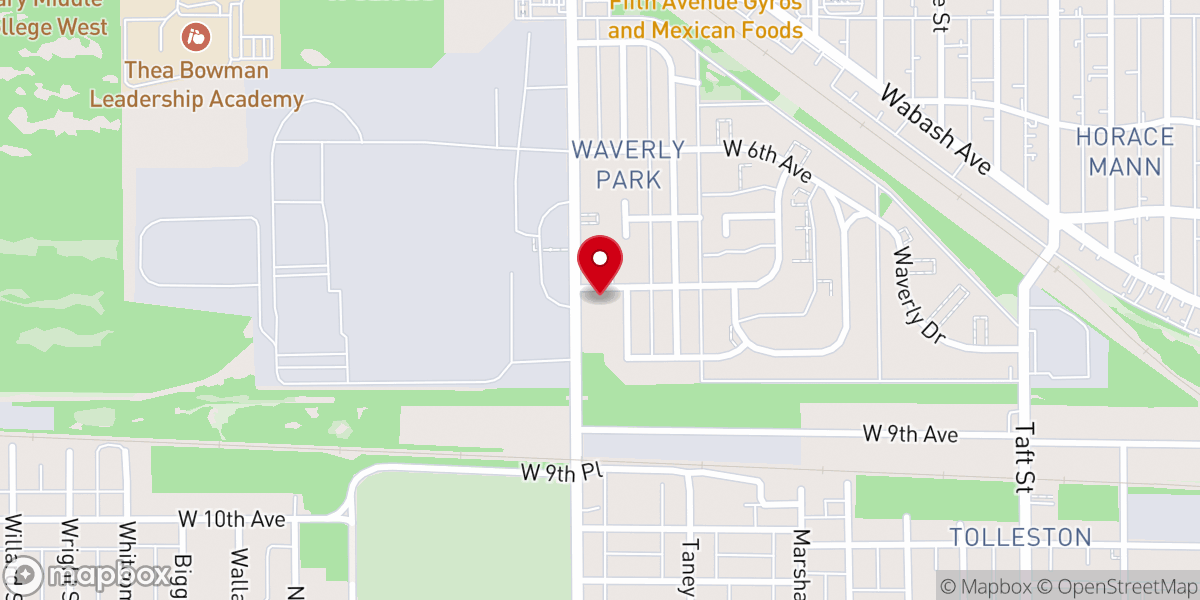 Map showing location of Saint Andrew African Methodist Episcopal Zion Church