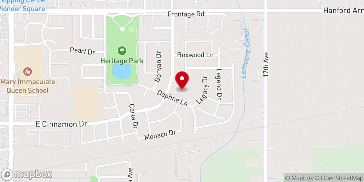 Map showing location of Grace Baptist Church