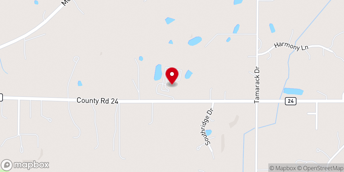 Map showing location of Woodridge Church