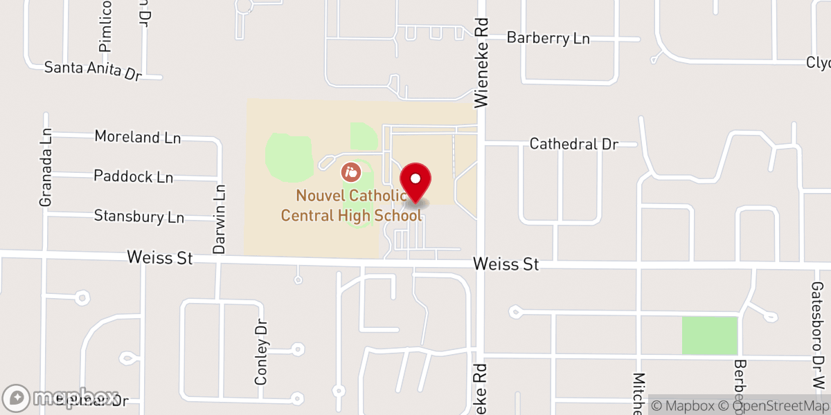 Map showing location of Catholic Diocese of Saginaw