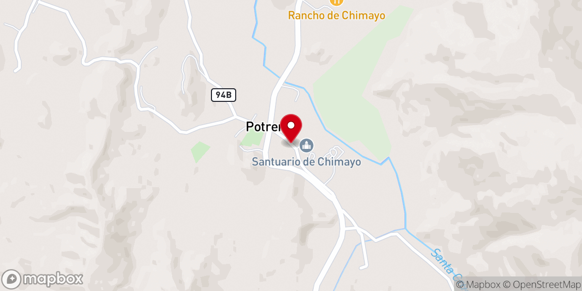 Map showing location of Office of El Santuario de Chimayo
