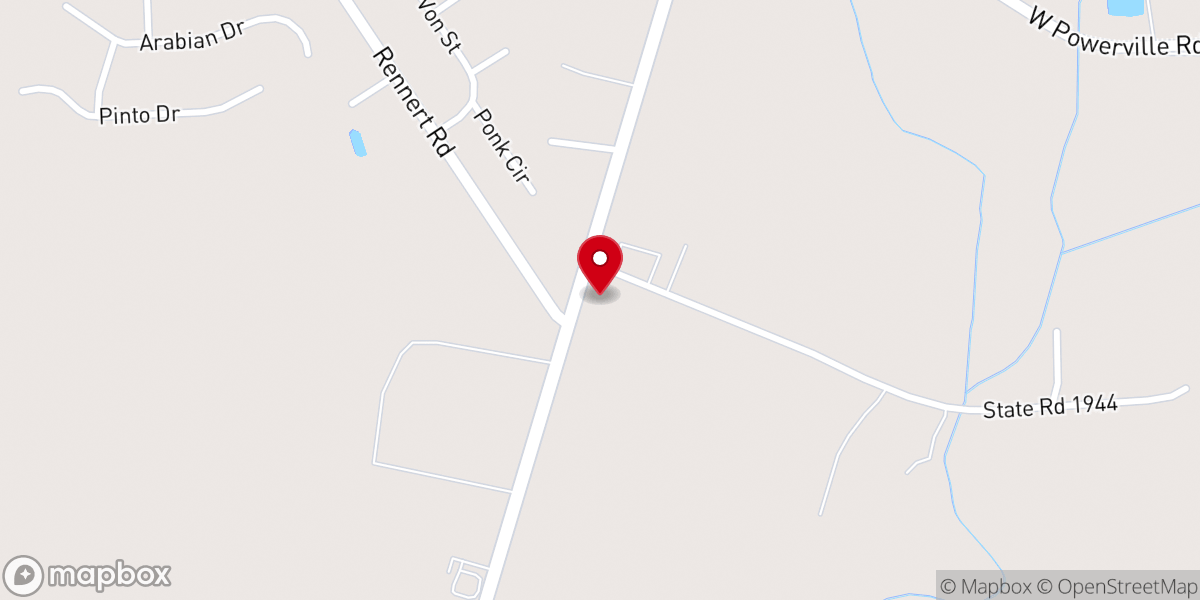 Map showing location of Mount Moriah Church