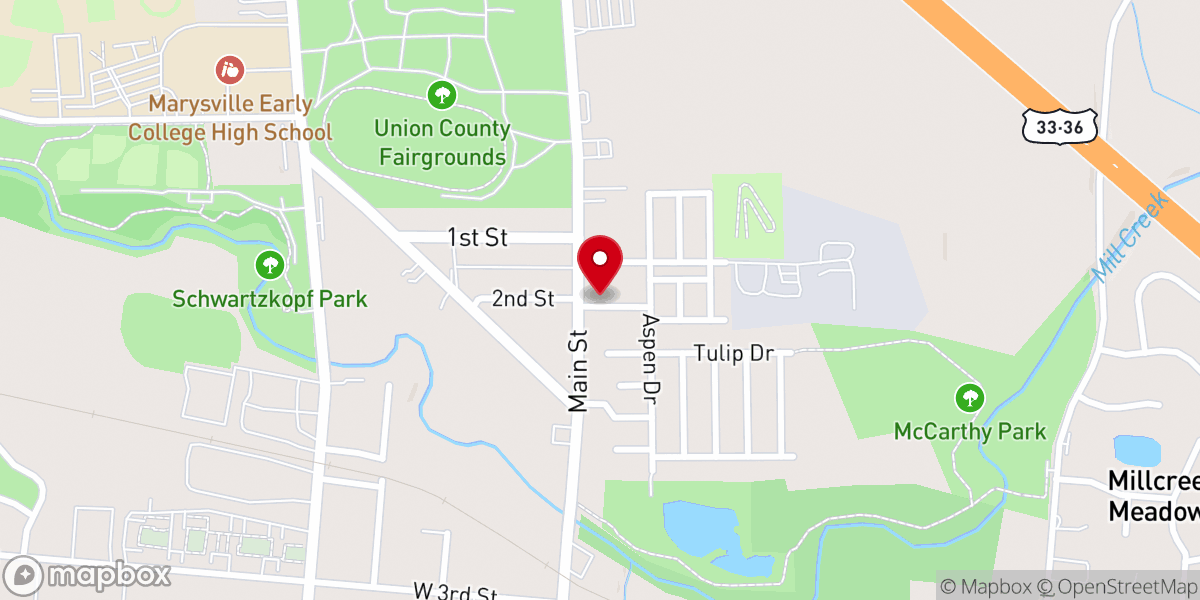 Map showing location of Marysville Estates