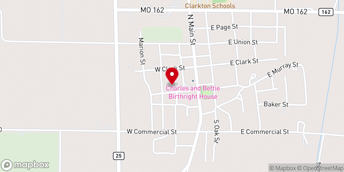 Map showing location of Family and Home