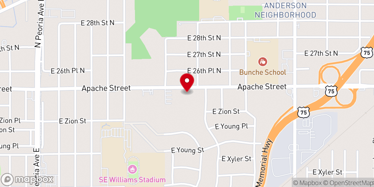 Map showing location of St. Augustine Catholic Church