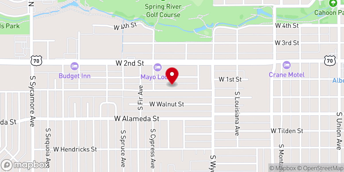 Map showing location of Trinidad Community Baptist Church