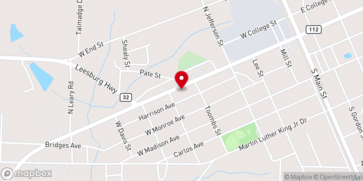 Map showing location of New Providence Missionary Baptist