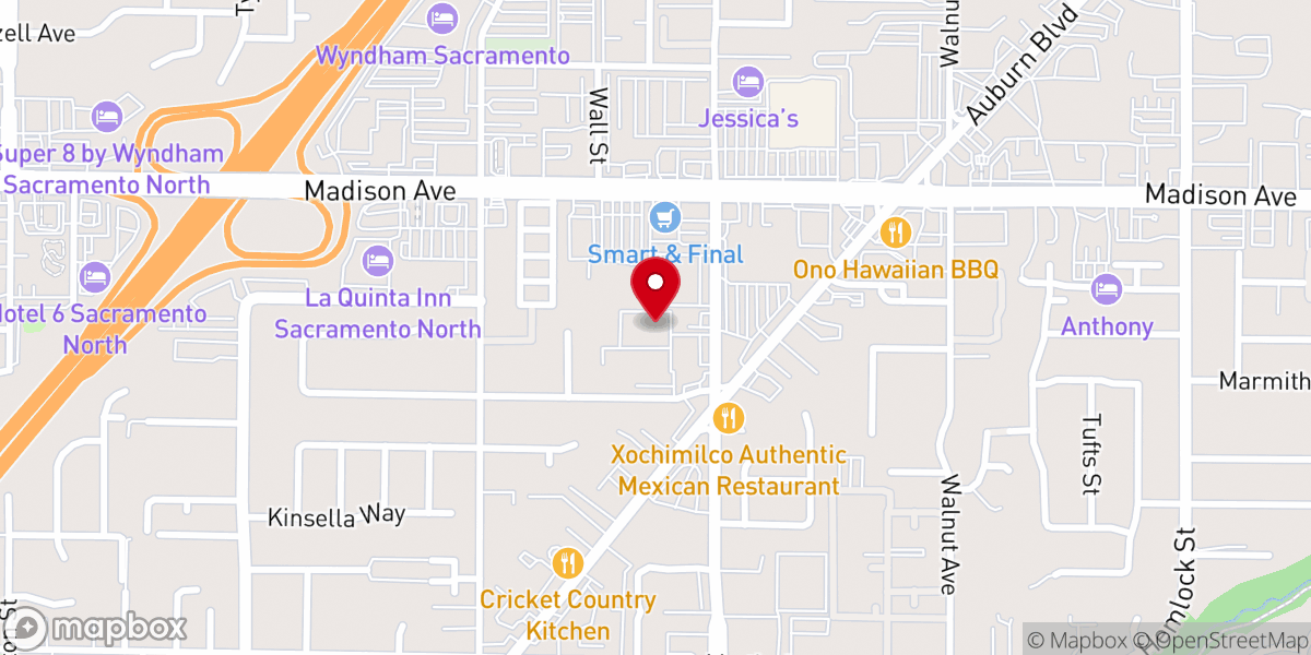 Map showing location of Agape ALIVE Church