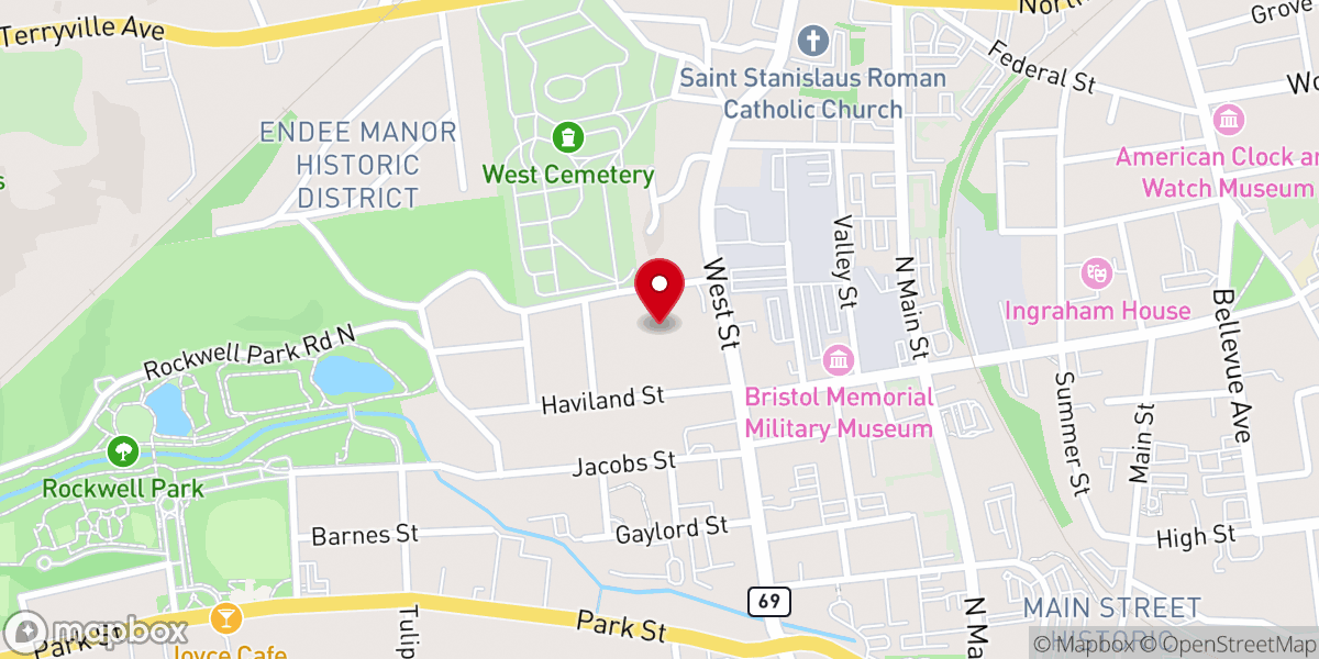 Map showing location of Saint Demetrios Greek Orthodox Church
