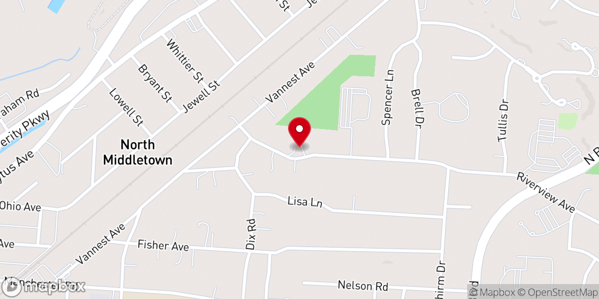 Map showing location of New Life Christian Center