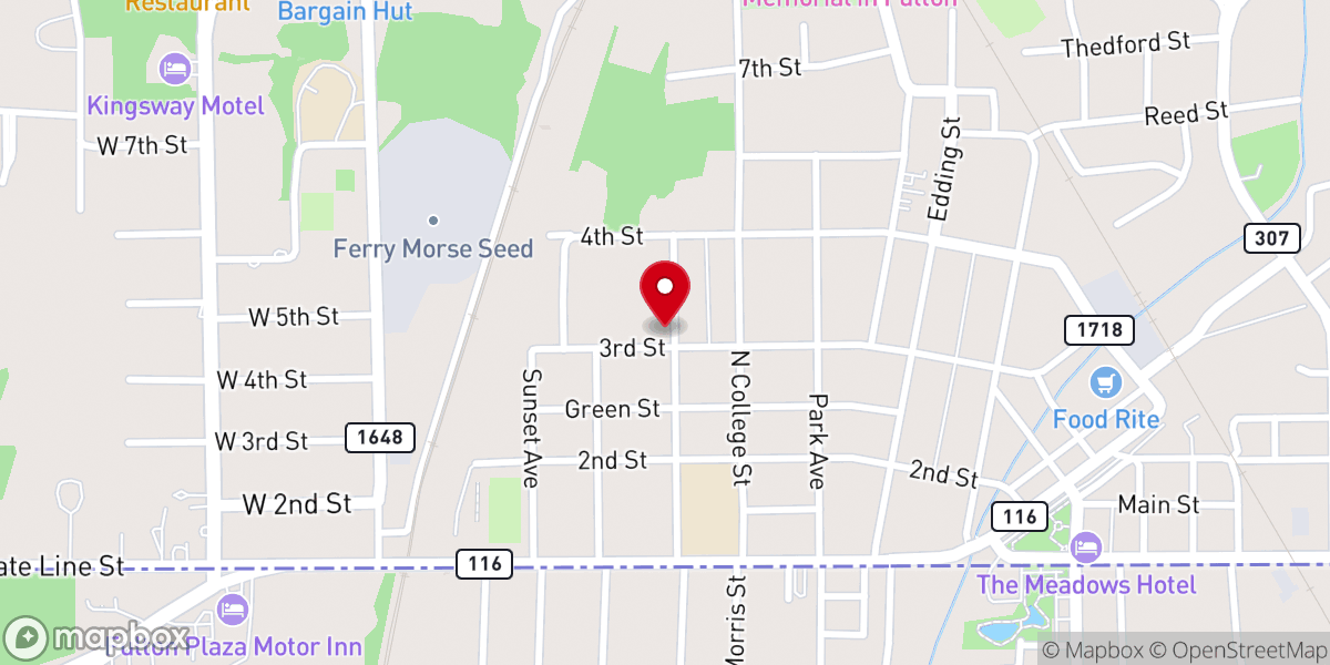 Map showing location of Good Springs Cumb Presbyterian Church