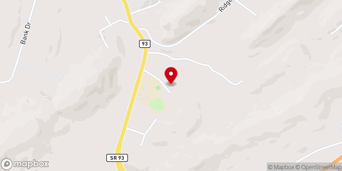 Map showing location of Fall Branch Christian Church