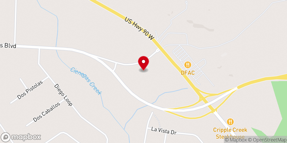 Map showing location of Del Rio Bible Church