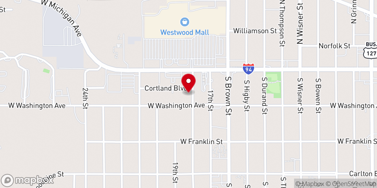 Map showing location of Cornerstone Apostolic Church