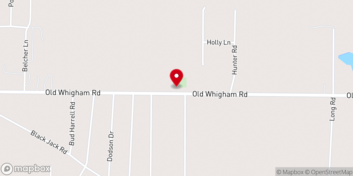 Map showing location of Black Jack Baptist Church