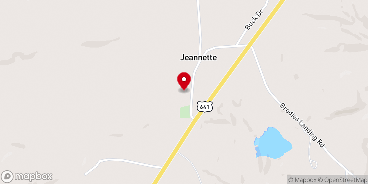 Map showing location of Salem Baptist Church