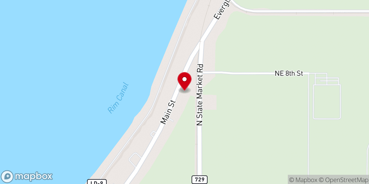 Map showing location of Church of God of Prophecy