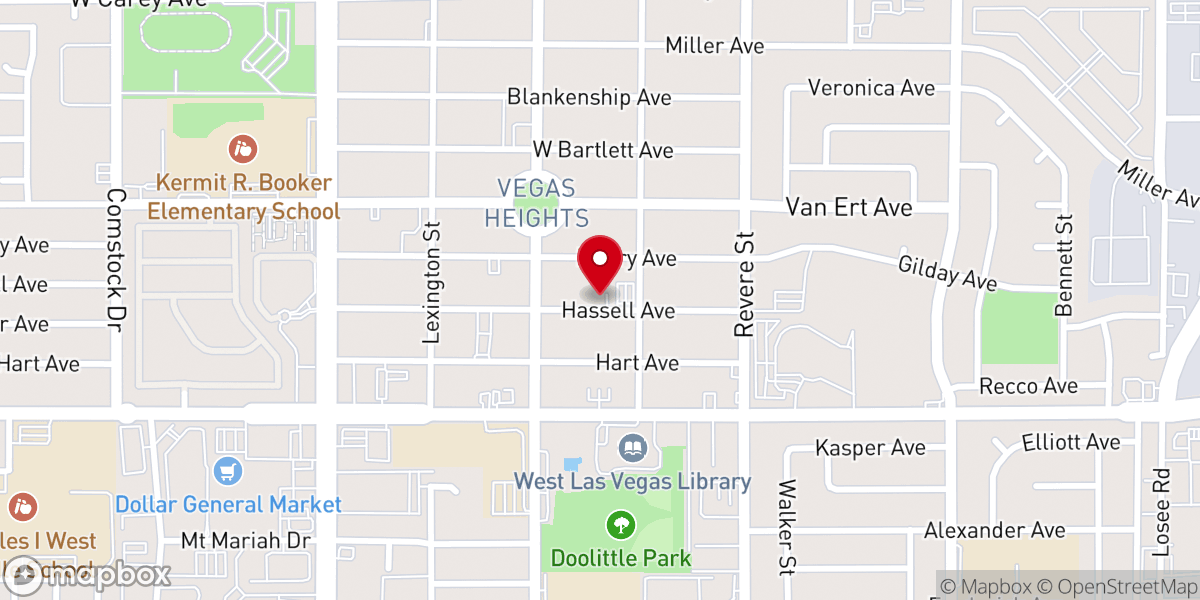 Map showing location of Living Word Church LV