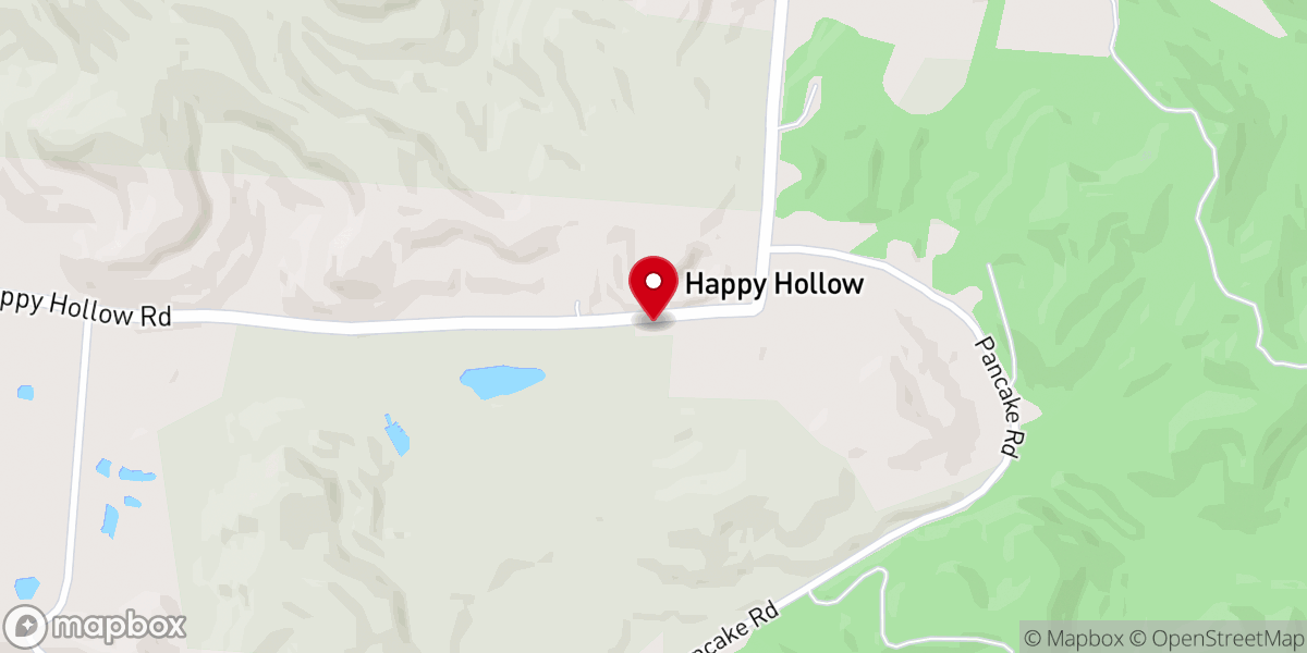 Map showing location of Happy Hollow Church Happy